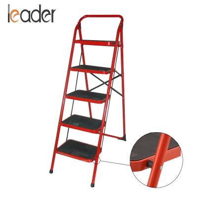 China Folding Ladders Hot Sale Adjustable Step Stairs Sneak Folding Ladders Folding Wide Step Steel Ladders for sale