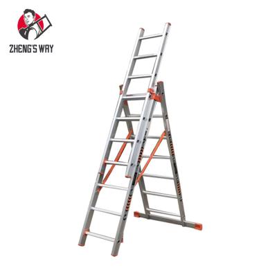 China Portable Adjustable Aluminum Folding Ladders Walmart Folding Extension Ladder 10m Price for sale