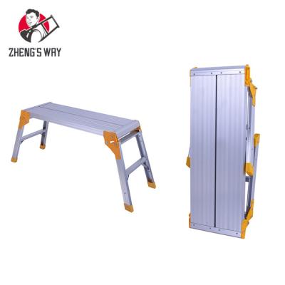 China Folding Ladders As Seen On TV Wash Station Aluminum Drywall Step Stools Work Platform Ladder AOYI for sale