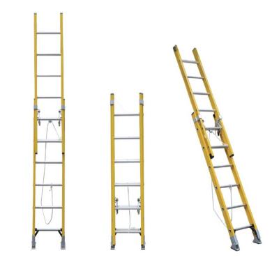 China Insulation Ladders Double Sided Universal Electricians Foldable Fiberglass Ladder Escaleras for sale