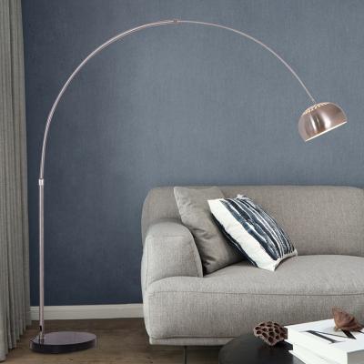 China Nordic Modern Postmodern Design Arc Marble Base Led Large Corner Standing Lamp Floor Lamp Light for sale