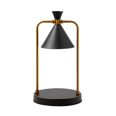 China Romantic Cast Iron Table Lamp Rustic Metal Fragrance Candle Lamp Bedroom Dimmable Timing Wax Lamp Cast Iron Table Lamp for sale