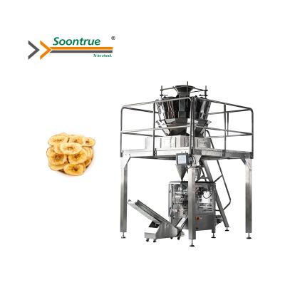 China Food automatic vertical fruit multihead small weigher dry packing machine, packaging machinery for dried fruits for sale