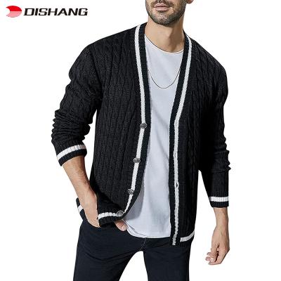 China Wholesale New Fashion Mens Breathable Cardigans Long Sleeve Mens Knitted Solid Color Mens Tops for sale