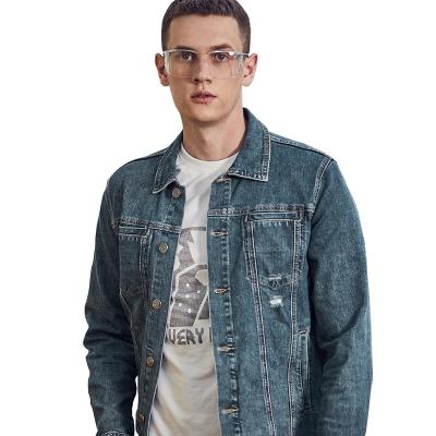 China Fashion Trend Sportswear Men's Breathable Jacket Men's Jean Jacket Long Cuff Casual Wash Denim Jacket Men's Breathable Jacket for sale