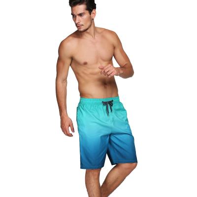 China Anti-wrinkle Men's Shorts Straight Knee Length Pants Men's Gradient Color Fashion Boy's Quick Dry Water Repellent Casual Men's Trunks Shorts for sale