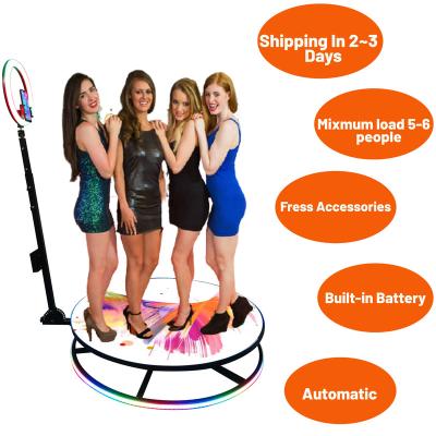 China Party Photo Booth Camera 360 Rotation Auto Rotating Rotating Stand With Ring Light On Sale for sale