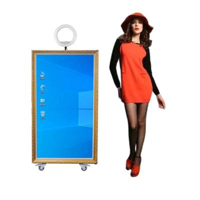 China New SDK Magic Mirror Photo Booth For Sale Portable Fotomation Selfie Station Photo Booth With Lights On Sale for sale