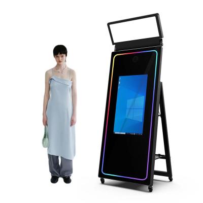 China IRISI Portable IRISI 70inch 40inch Touch Screen Photobooth Mirror Selfie Photo Booth Machine Photo Booth Magic Mirror for sale