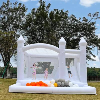 China NEW Custom White PVC Inflatable Wedding Bouncer Wedding Bouncy Castle Bouncy House Wedding Bouncy House for sale