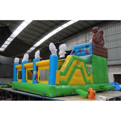 China PVC suppliers china commercial inflatable castle kids unicorn bounce house with slide for rental on sale for sale