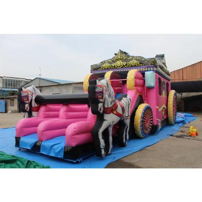 China PVC Princess Inflatable Castle Wholesale Commercial Kids Bounce House With Slide Combo Bouncy Fe Inflables de juegos de castillos for sale