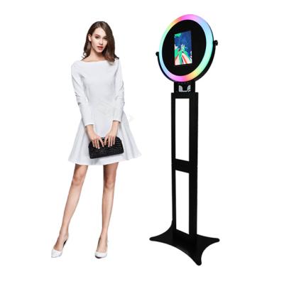 China 2023Infuencer Festival Celebration 2023Infuencer Portable Stand Angle Floor Machine Adjustable Guest Recording Ipad Photo Booth Photobooth Selfie Booth for sale