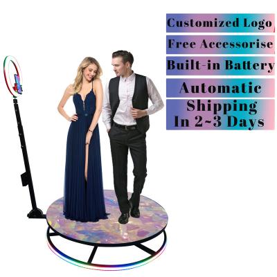 China Automatic 360 Degree Photobooth Photobooth Machine Purchase 110cm Party Round Video Camera Backdrop Booth With Software Support On Sale for sale