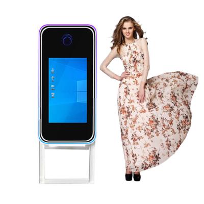 China Hot Selling Mirror Touch Screen Selfie Photo Booth Machine Portable Selfie Photobooth Photo Booth With Ring Light On Sale Irisi11 for sale