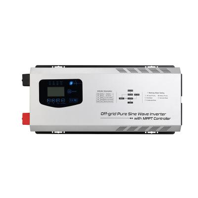 China Home solar power system inverter 1000w 1500w 2000w 3000w 1.5kva 2kva 3kva 4kva 6kva 7kva 8kva mppt hybrid off grid 12vdc 24vdc to 120vac 220vac rv use for sale