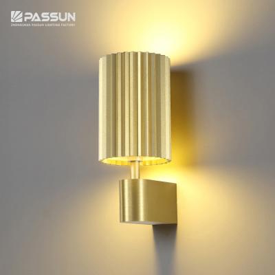 China Contemporary Anodized Gold Led Outdoor Wall Lamp For Home Decoration for sale