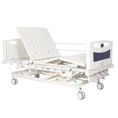 China MD-N04 Cama Easy Operated Hospital Easy Operate Ward Nursing Equipments 3 Function Manual Hospital Bed for sale