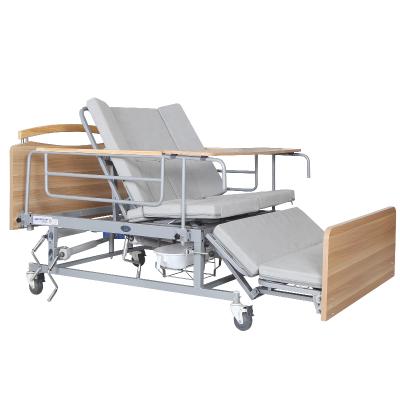 China E23 Maidesite Home Care Manual Operated Wooden Bed For Senior With Toilet for sale