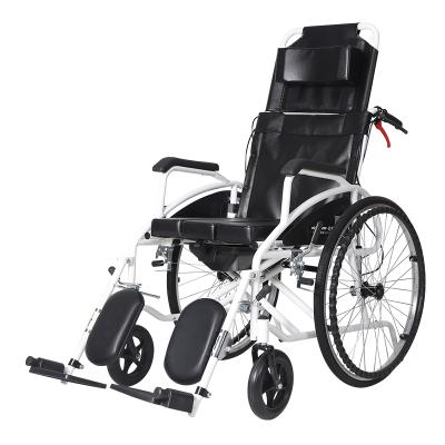 China SLY-119 Safe Simplify Lying Manual Foldable Portable Wheelchair for sale