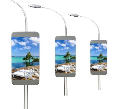 China New Customized P5 Outdoor Double Side LED Module Screens Signs Street Light Poles LED Display Smart Advertising LED Poles Smart City for sale