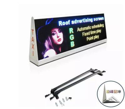 China Outdoor Hd LED Screen Car Advertising P5 Led WiFi Taxi Roof LED Display LED Screen Car Advertising Digital Taxi Sign Advertising Top Screen for sale