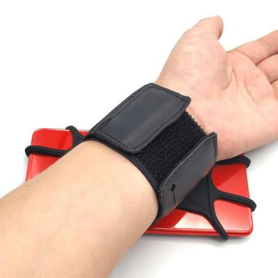 China 2023 Adjustable Hot Selling 360 Degree Wrist Band Universal Phone Holder Sports Design Good Quality Mobile Phone Arm Rubber Stand Holder for sale