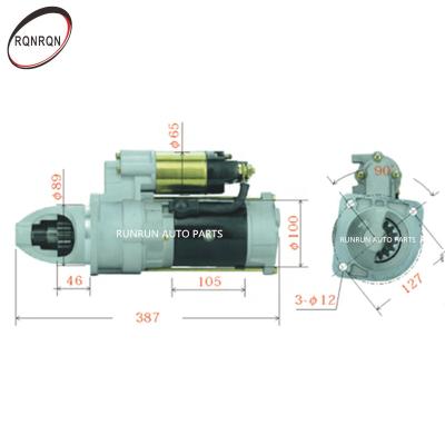 China 100% 24v 11t copper motor starter for Daewoo forklift engine D1146 65.26201-7124A 262017049 65262017049A for sale