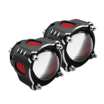 China CAR TAOCHIS 3.0 Inch 12v High Beam AUTO Single Lens With Devil Eyes LED Projector Lens H4 H7 9005 9006 For Headlights for sale