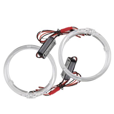 China Universal TAOCHIS 80mm 95mm LED Ring Optical Light Guide Headlights Red Color Angel Eyes Modification For Really YT-LG-R for sale