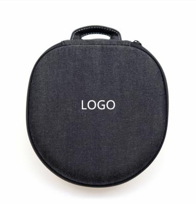 China Protect New Style Smell Resistant Eva Headphone Case Hard Shell Earphone Storage Denim Wireless Bags for sale