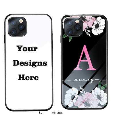 China 1 Piece Dropship Dropshipping Anti-fall Printable Custom Logo Leather Phone Case Mini Double Sided Glass TPU TPU Buckle For Iphone for sale