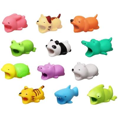 China Daily Life Cable Chompers Animal Protectors Bite For Iphone Charger Usb Cable Animal Bites Panda Rabbit Crocodile Biters for sale