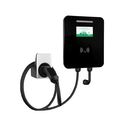 China Wall Mounted 220V-415V EV Charger with 7.4KW-11KW-22KW Charging Speeds and 5m Cable for sale