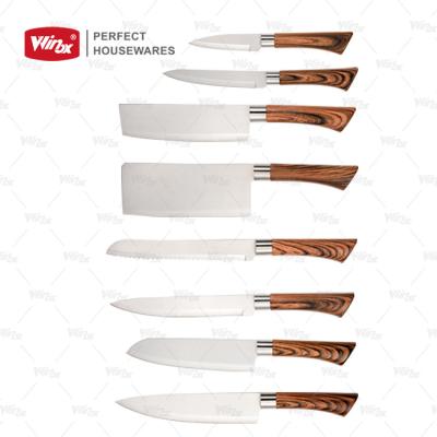 China Viable Custom Winox Kitchen Utensil Set Kitchenware 3cr13 Stainless Steel 8pcs Kitchen Knife Set for sale