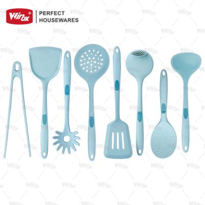 China Viable Wholesale 8 Pieces Set Food Grade Silicone Cooking Utensil Set Kitchenware Kitchen Accessories for sale