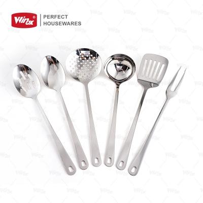 China Sustainable Custom 6pcs Stick Non Cooking Tools Stainless Steel Utensil Set Sense Stainless Steel Home Kitchen Utensils for sale