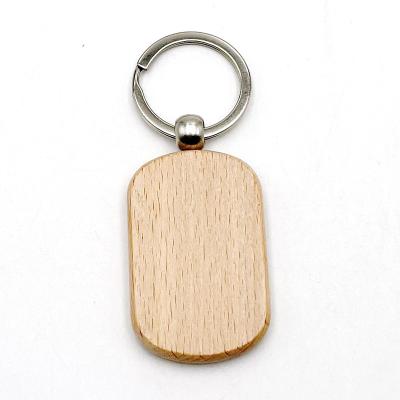 China 2023 Promotion Gift 2023 Promotion Gift Custom Logo Laser Blank Wooden Keychain Wooden Key Chain For Engraving for sale