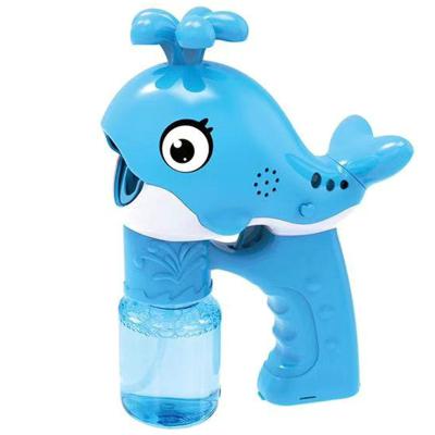 China Funny Electric Bubble Blowing Toys Wholesale Dolphin Bubble Electric Outdoor Gun For Kids for sale