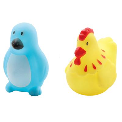 China Bath Toy Kids 14pcs Various Soft Rubber Ducks Animals Bulk Bath Toy With BB for sale