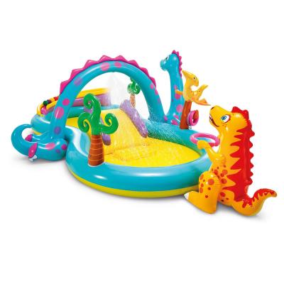 China Season Garden Animal Water Spray Inflatable Water Park Slide Swimming Pool For Kids for sale