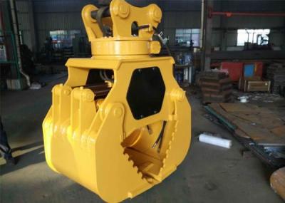 China Customized Hydraulic Worm Excavator Rotating Grapple Q345B And Hardox Material for sale