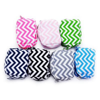 China DOMIL Fashion Masks Small Size Chevron Wave Cosmetic Bags Zig Zag Makeup Toiletry Bags Wedding Gift Coin Purse DOM111068 for sale