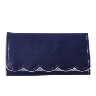 China RTS Wholesale Waterproof Women Clutch To Fold Over Leather Wallet Slotted Purse PU Slotted Wallet DOM-102389 for sale