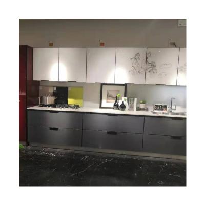 China Modern Villa Apartment Use Customized Melamine Particle Board Panel Kitchen Cupboar for sale