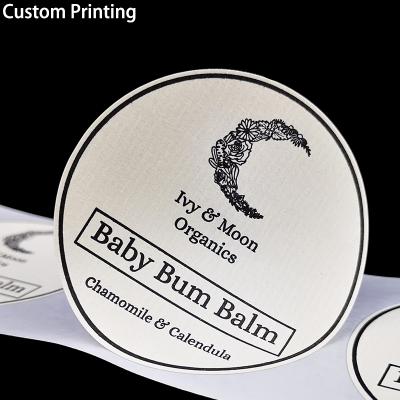 China Waterproof Custom Printing Strong Laminated Vinyl Roll Cut Kiss Bath Sticker Private Cosmetic Hat Oil Adhesive Black Matte Paper for sale