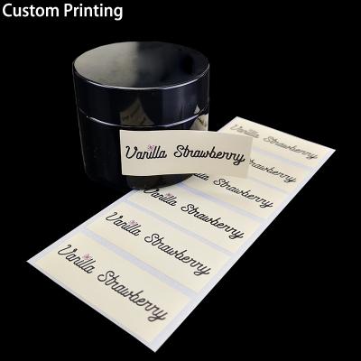 China Custom Barcode Printing PVC Vinyl Products Gift Printing Sticker Labels Library Jam Jar Food Juice Self Adhesive White Written Paper Labels for sale