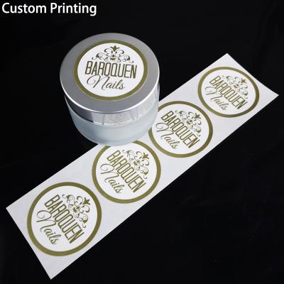 China Custom Barcode Private Label Cosmetics Label Maker Nails Makeup Beauty Lip Sticks Lids Bottle Product Socks Tissue Sticker Paper Label for sale