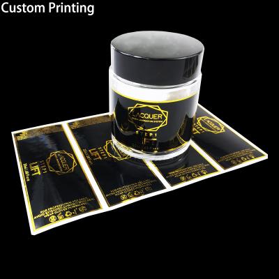 China Custom private waterproof champagne price self-adhesive stickers gold whiskey black blue beer red wine whiskey label printing for sale