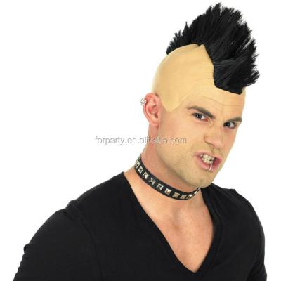 China Various Styles Are Available Bald Black PWS-0448 Mohawk Wig For Party for sale